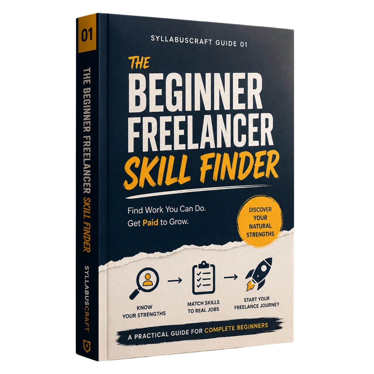 The Beginner Freelancer Skill Finder free Guide 01 book mockup