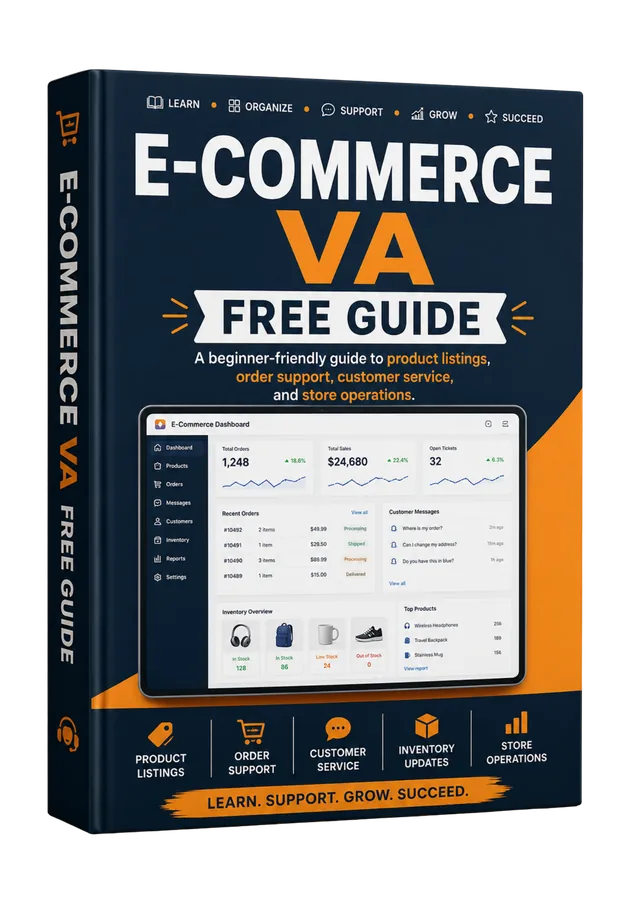 E-Commerce VA Free Guide for Beginners cover
