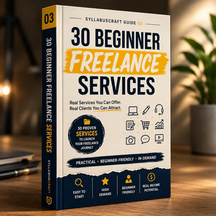 SyllabusCraft Guide 03: 30 Beginner-Friendly Freelance Services cover