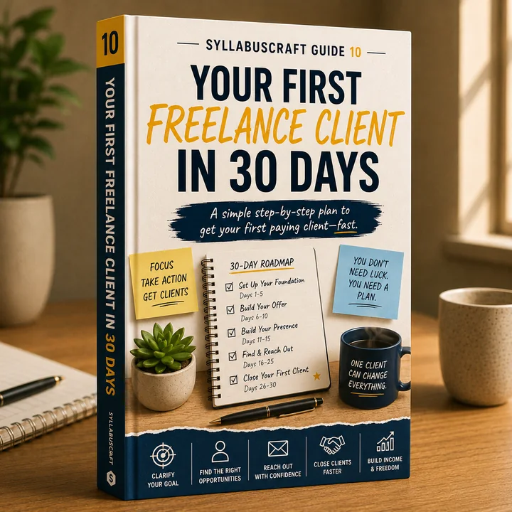 SyllabusCraft Guide 10: Your First Freelance Client in 30 Days cover