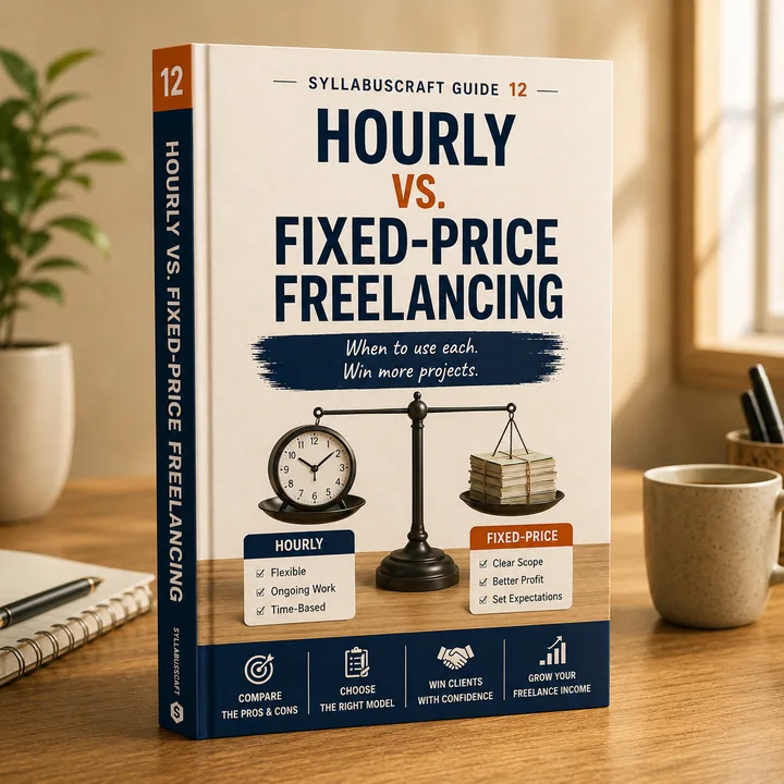 SyllabusCraft Guide 12: Hourly vs. Fixed-Price Freelancing cover