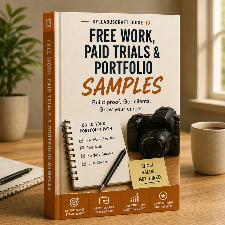 SyllabusCraft Guide 13: Free Work, Paid Trials & Portfolio Samples cover
