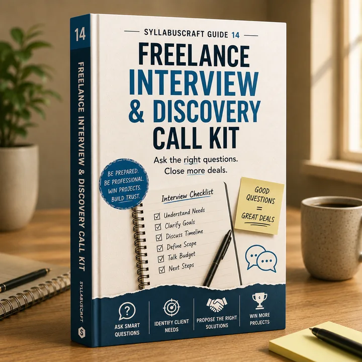 SyllabusCraft Guide 14: Freelance Interview & Discovery Call Kit cover